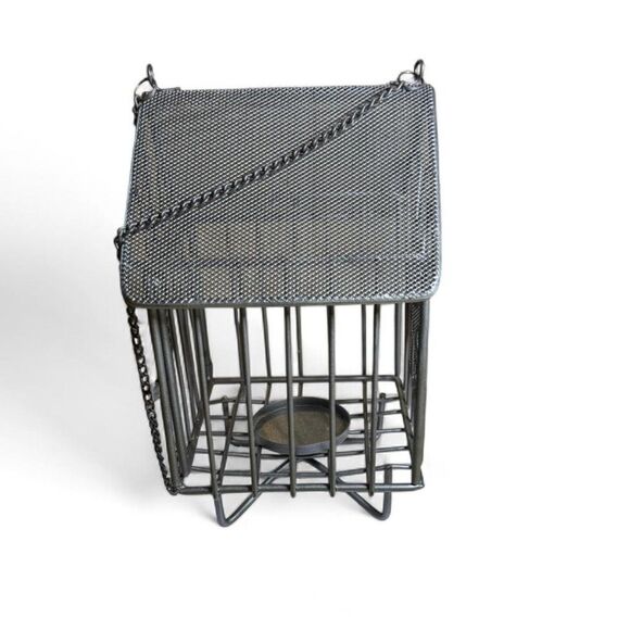 VTG Hanging Metal Birdcage Candle Holder Ladybug Decor - Picture 7 of 7